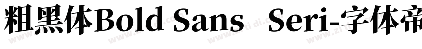 粗黑体Bold Sans   Seri字体转换